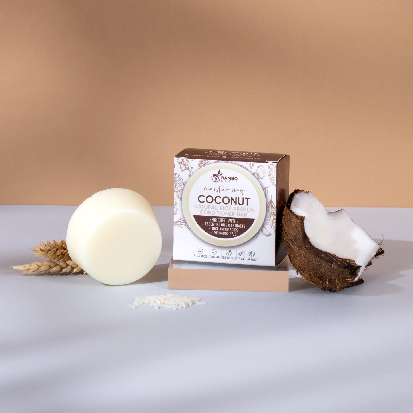 Natural Rice Protein Conditioner Bar (Coconut)