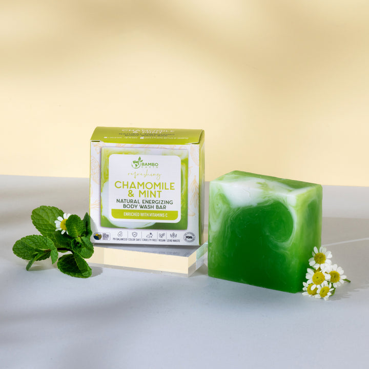 Natural Energizing Body Wash Bar (Mint And Chamomile)