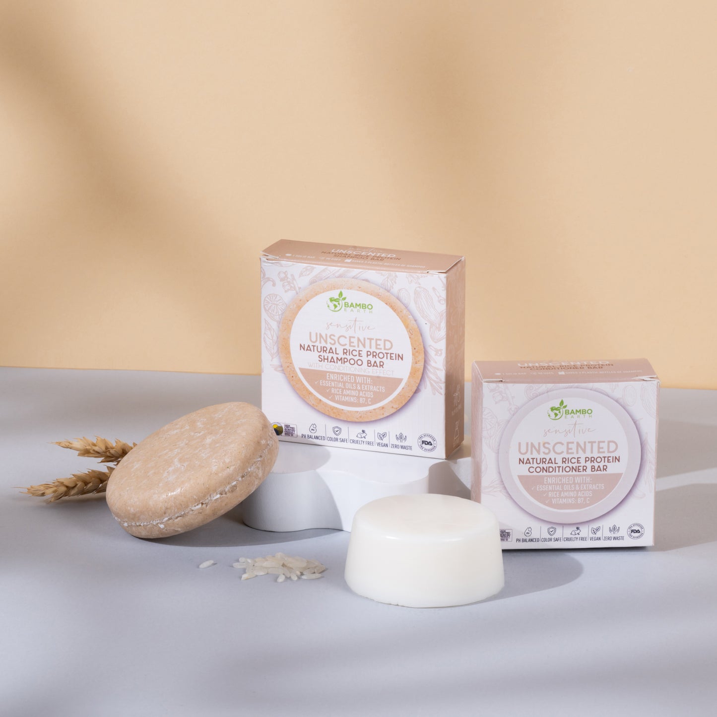 Gentle And Sensitive Bundle - Unscented + Unscented Shampoo & Conditioner Bar