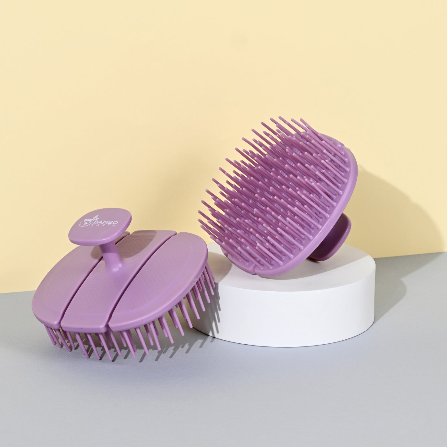 Head Massager Foaming Brush (Purple)