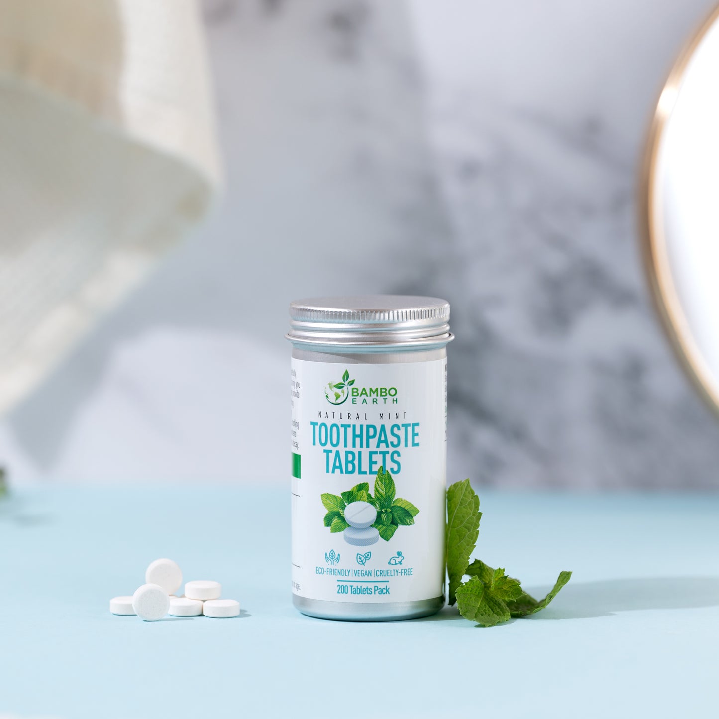 Natural Toothpaste Tablets (Mint)