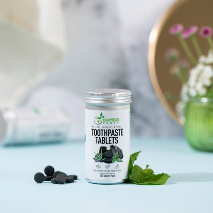 Natural Toothpaste Tablets (Charcoal & Mint)